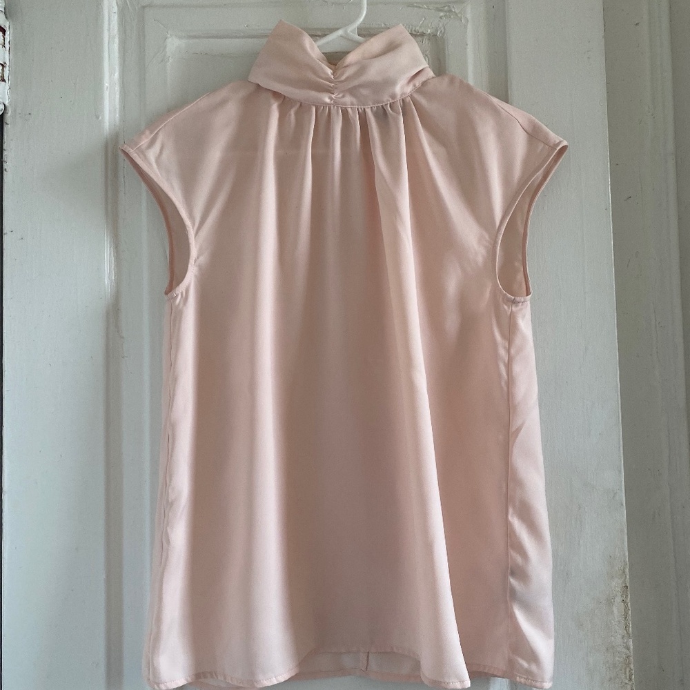 Who What Wear Pink Hi-Neck Blouse